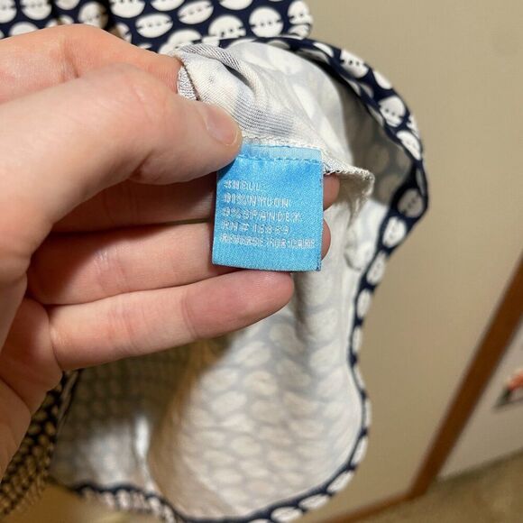 J McLaughlin Size M Catalina Cloth Mia Sleeveless Sheath Dress Navy Polka Dot - Picture 8 of 13